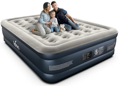 iDOO Queen Air Mattress with Built in Pump, 18...